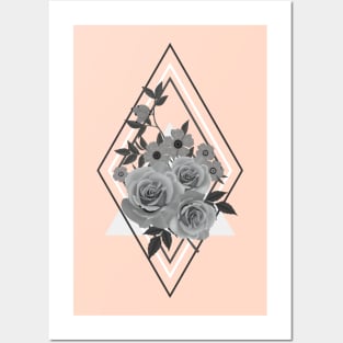 Geometric floral Posters and Art